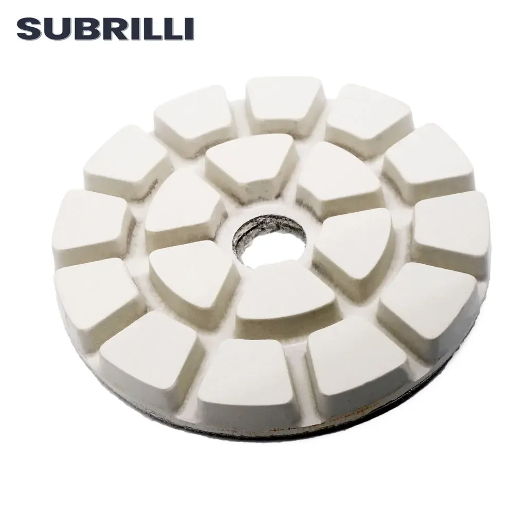 SUBRILLI 3/4 Inch Diamond Polishing Wheel Floor Renew Sanding Disc Concrete Stone Granite Marble Repair Resin Bond Polish Pads