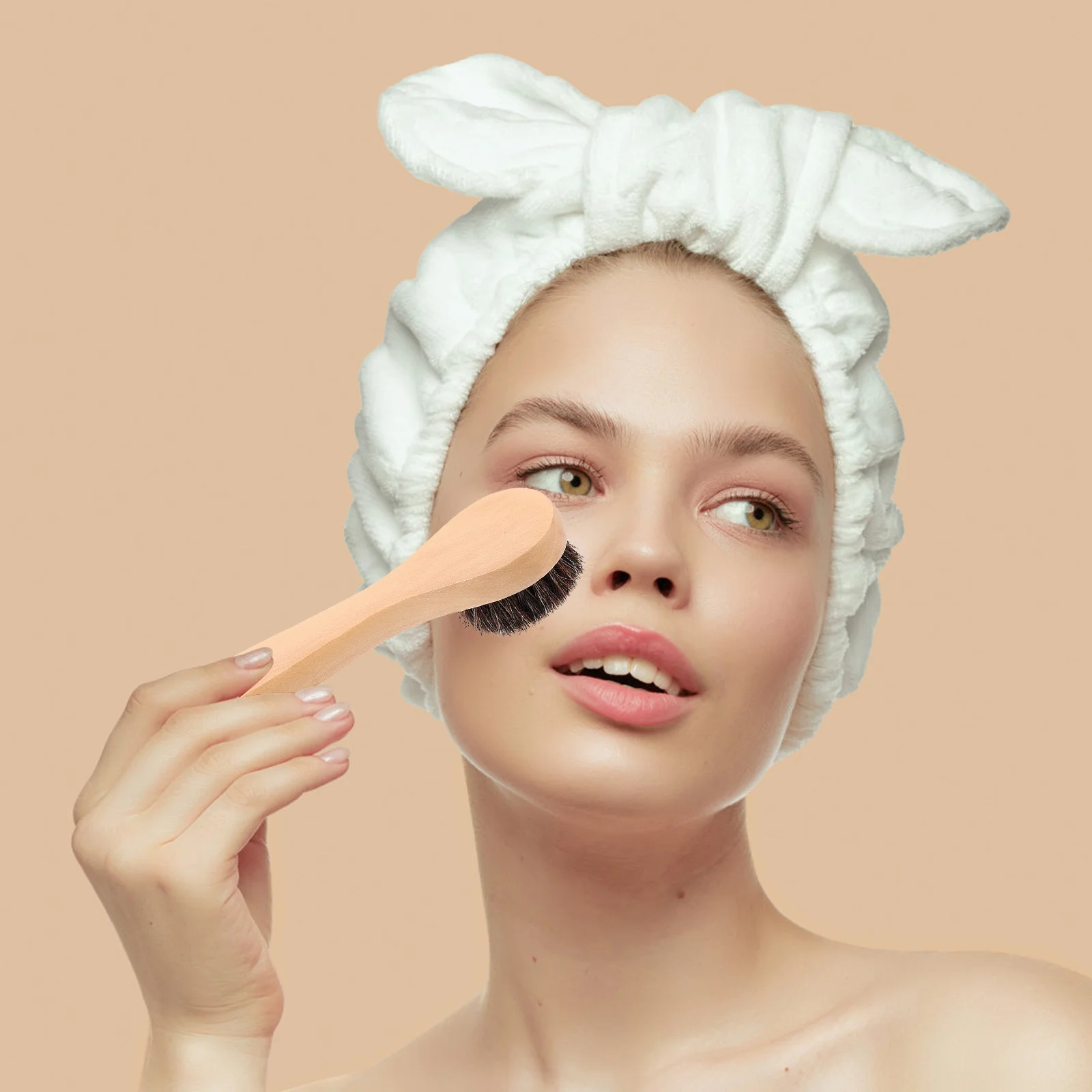 2 pezzi spazzola per la pulizia del viso manico lungo spazzola per il viso manuale pulizia profonda scrubber esfoliante per la rimozione del trucco strumento per la cura del viso