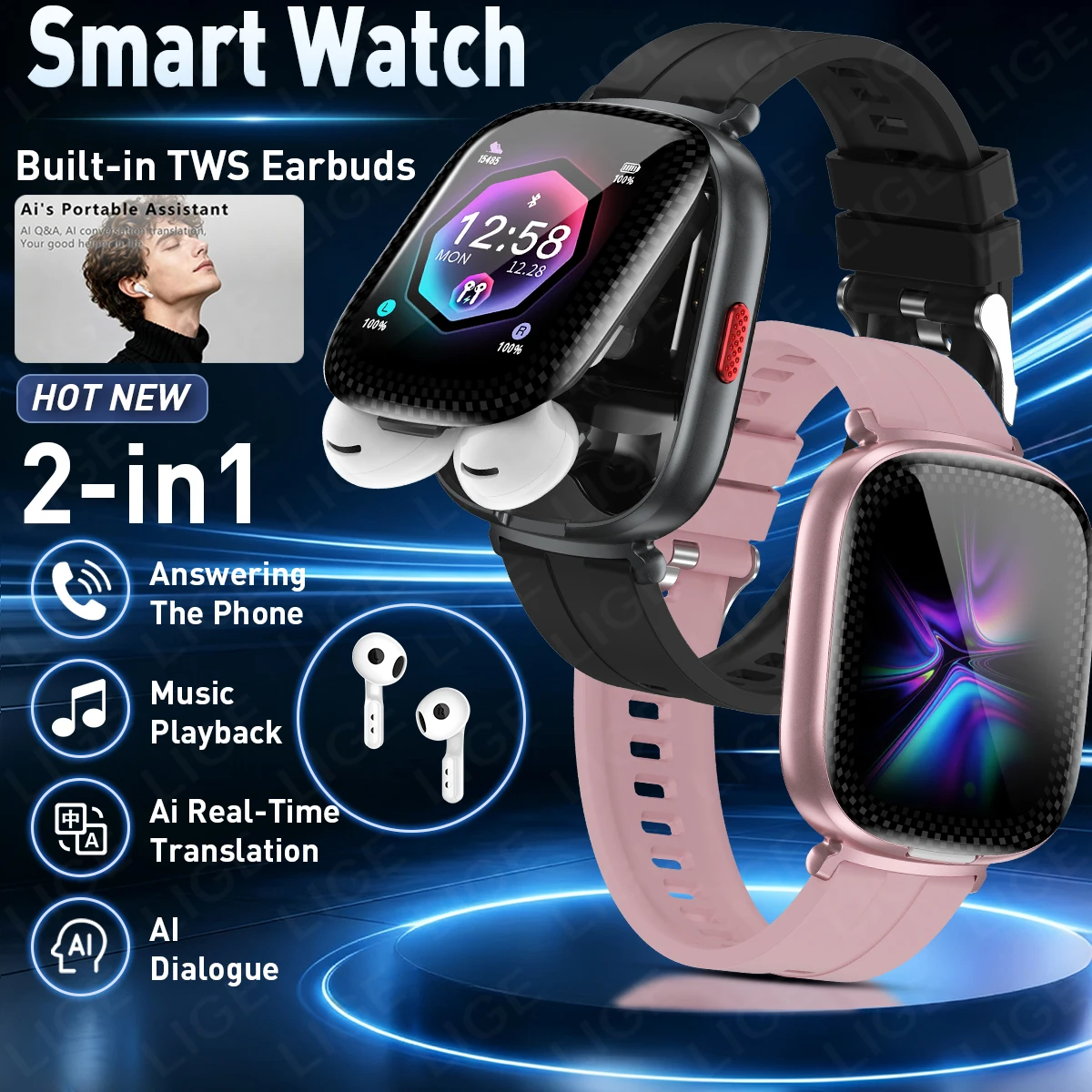 Smartwatch Noise Watches For Women - 2 in 1: auricolari TWS e