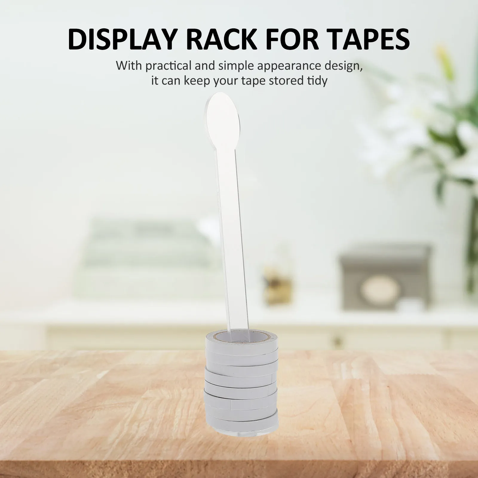 

2Sets Acrylic Tape Organizer Stand for Washi Tape Adhesive Rolls Storage Display Rack Office Supply Holder Acrylic Rack