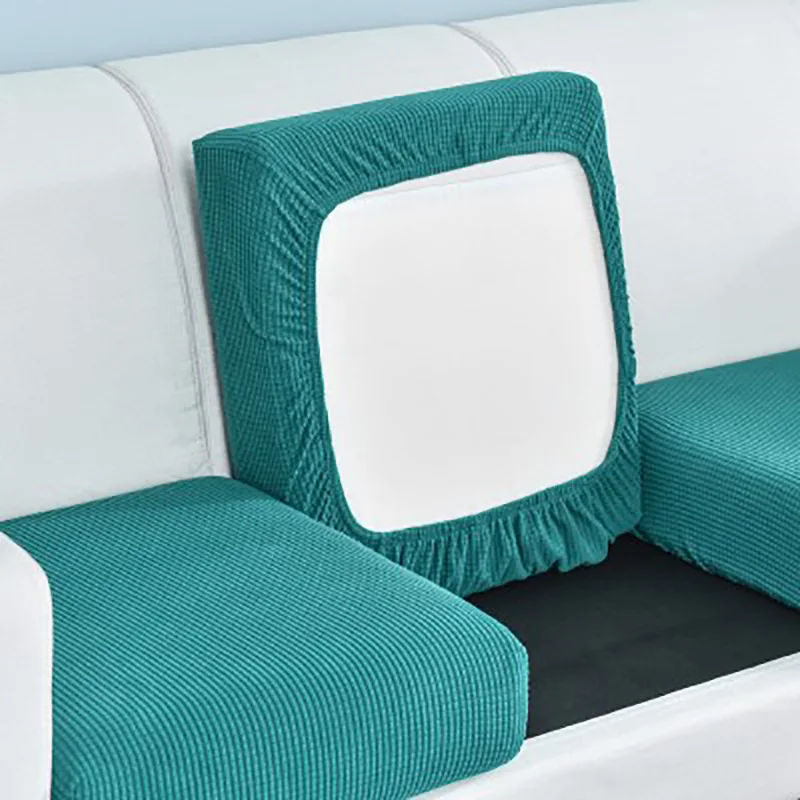 Elastic Solid Color Sofa Seat Cushion Cover Corner Sofa Seat Cushion Slipcover Pet Kids Furniture Protector Couch Cover