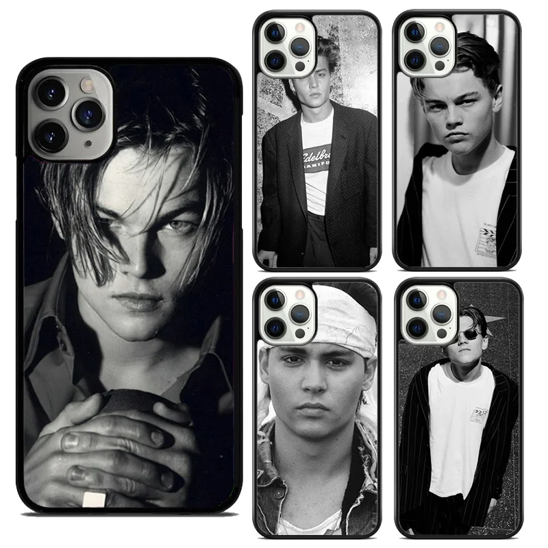 Leonardo DiCaprio Johnny Depp Phone Case Cover For iPhone 16 15 14 11 12 mini 13 Pro Max XR XS Plus coque Shell Fundas