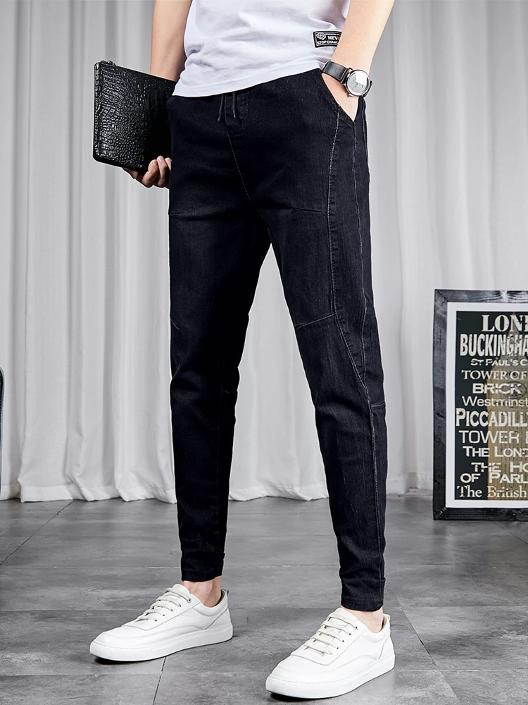 

Slim Fit Men's Jeans Casual Sle Spring Autumn Trendy Small Foot Loose Leg Length Nine Points Long Pants Youth ular