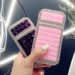 Luxury Sparkling Diamond Cigarette Case for 10-20 Cigarettes Bling Rhinestone Cigarette Storage Box Holder Smoking Accessories