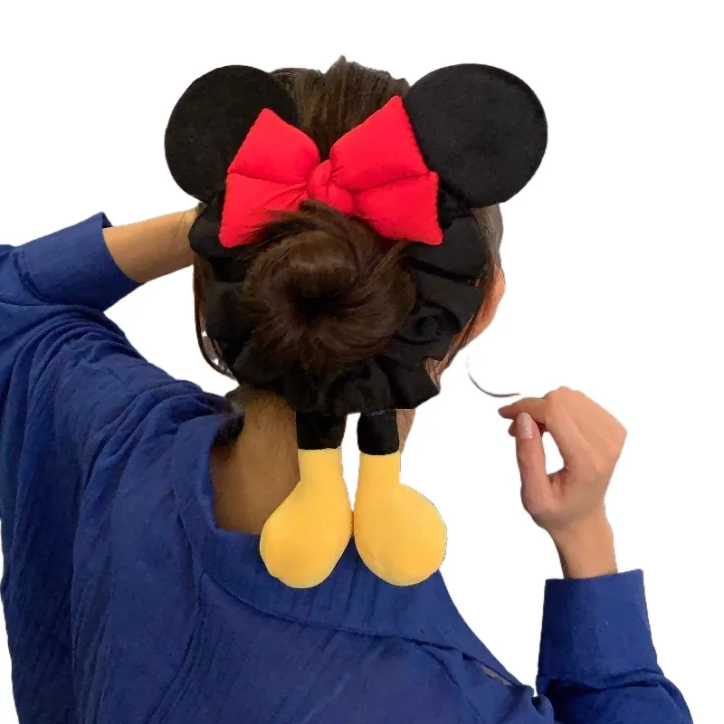 

Оптовая продажа: милый плюшевый бант для волос в виде 3D-заколки с изображением Микки Диснея, аксессуар для волос для девочек, подарок