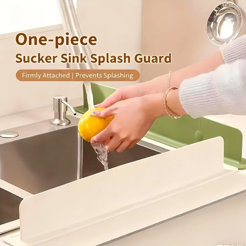 The silicone splash guard for the kitchen sink prevents water stains and clutter, and is suitable for both home and restaurant
