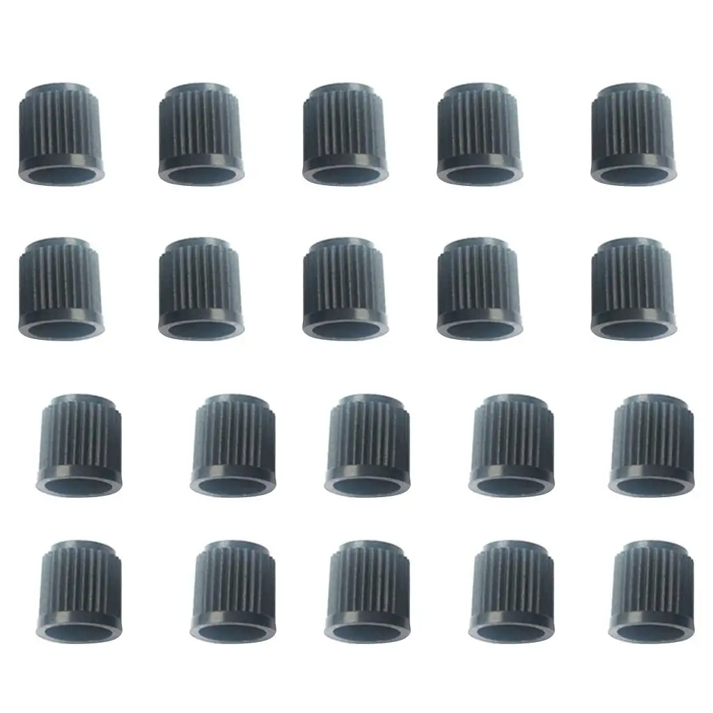 20 Pieces Plastic Auto Motorcycle Truck wheel Tire Stem Caps Black