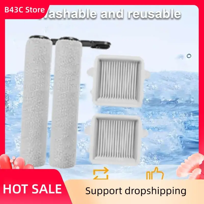 

B43C 4PCS Brush And Filter Kit For Roborock F25/F25 RT/F25 LT/F25 ALT/F25 ACE Wet And Dry Vacuum Cleaner Spare Parts