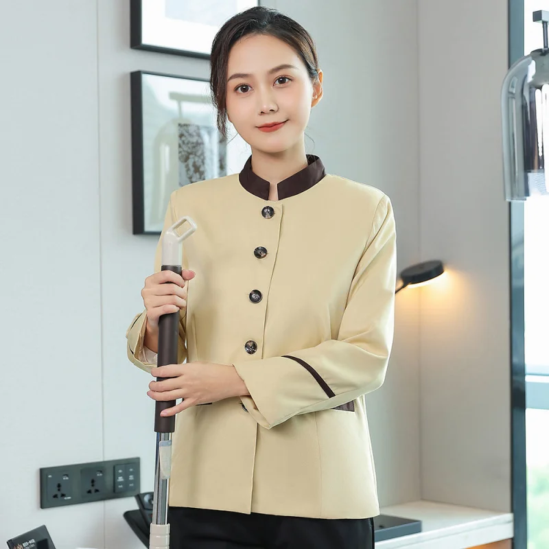Hotel Room Cleaning Uniforms Autumn Winter Property Hotel Cleaning Staff Uniforms Mall HospitalPAWomen's Cleaning Work Uniform
