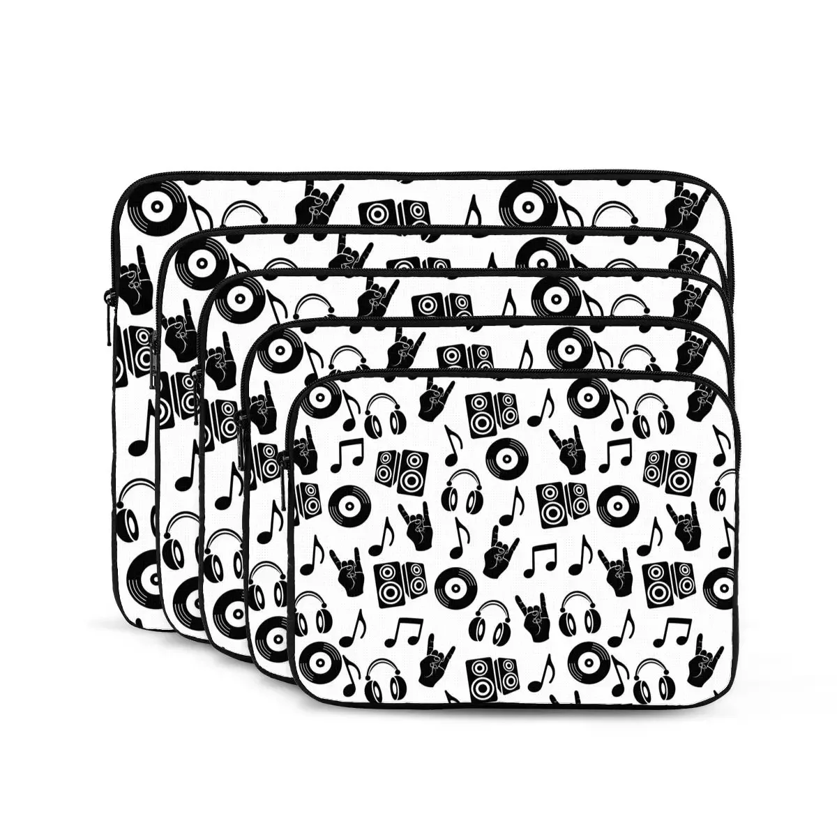 Doodles müzikal desen bilgisayar ipad Laptop kılıfı Case17 15 13 12 10 inç dizüstü bilgisayar için kılıf çanta taşınabilir kapak Fundas kılıfı