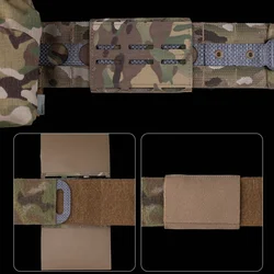 7.62Magazine Pouch Tactical Three Row Girdle Panel with M System Mounts Hunting Molle Belt Torch Pouch Knife Bag Small Tool Bag