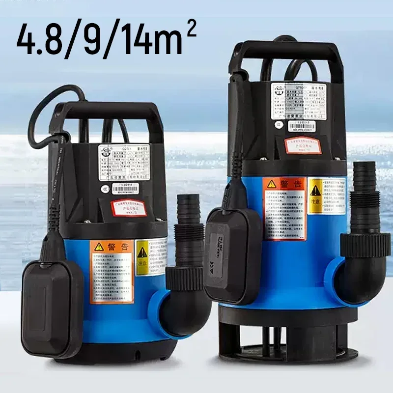220 V elektrische Tauchpumpe mit niedrigem Wasserstand, Teichpumpe, Wasserpumpe für Gartenbewässerung, automatische Abwasserpumpe