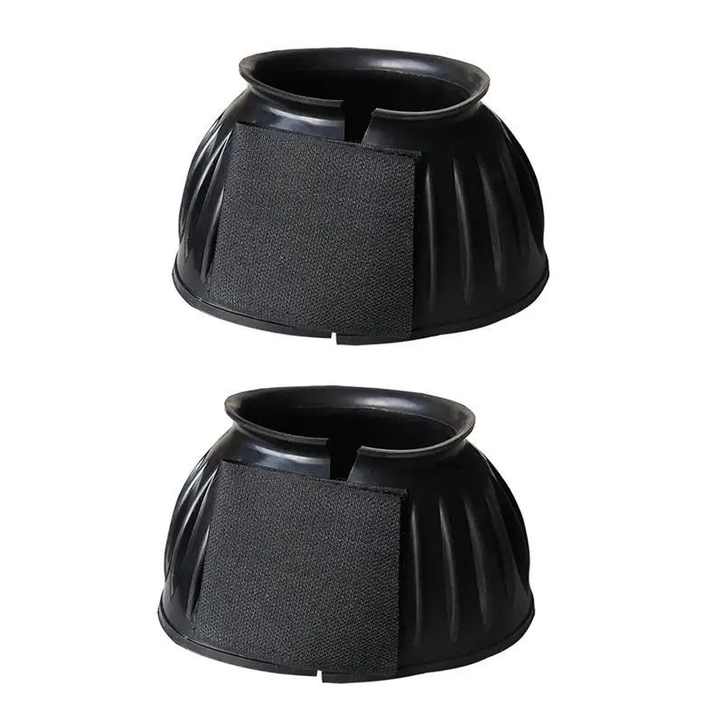 

AEF6-2Pcs Rubber Bell Boots Overreach Horse Boots Soft Equine Boots Protective Gear Accessories For Training Equipment