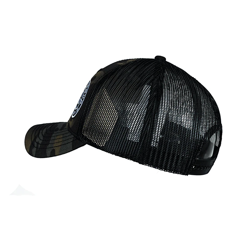 フォグ刺繍入りサンブロックベースボールキャップ、アヒルの舌の日キャップ