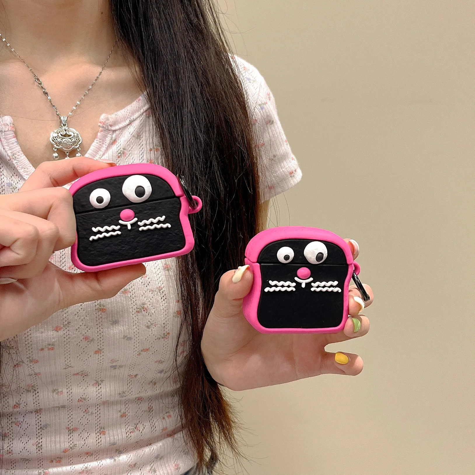 Para Funda Airpods Pro, divertida Funda negra para Airpods 3, Funda protectora de silicona suave para auriculares para Airpods Pro Funda para niños