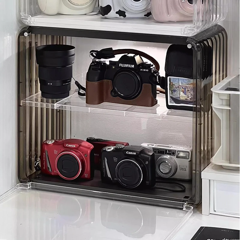 Polaroid Camera Storage Box Display Rack Transparent Digital Camera Dust Cabinet Lens Accessories Organizer Desktop Storage Box