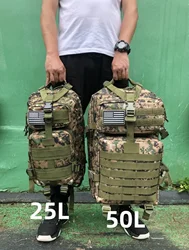 Military Camouflage Travel Outdoor Hiking BackpacksMen Hiking Backpack Big Capacity Army Tactical Men Backpack