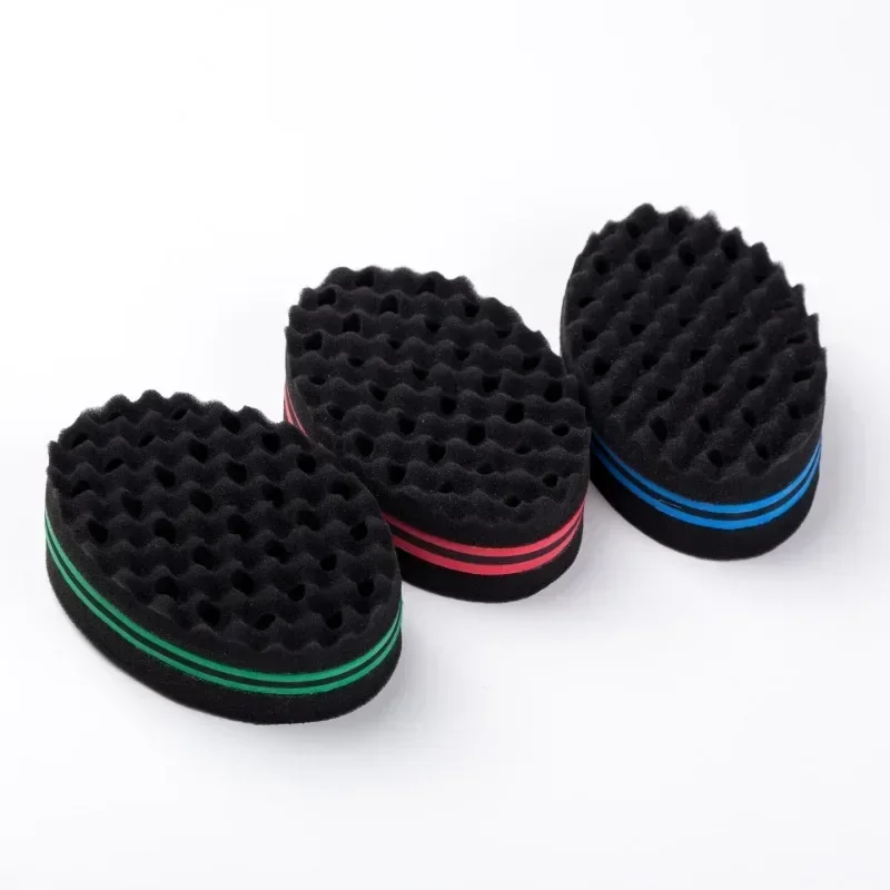 Oval Double Sides Magic Twist Hair Brush Sponge Brush For Natural Afro Coil Wave Dread Sponge Brushes Hair Braids Braiding Hair