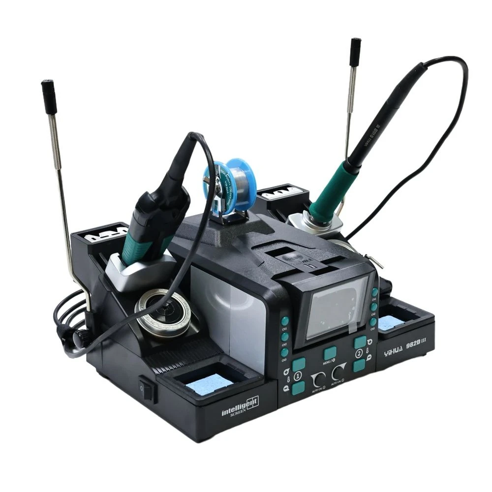 

YIHUA 982D-III Professional Dual Channel Soldering Station Tilt Screen & 3 Presets for PCB Repair