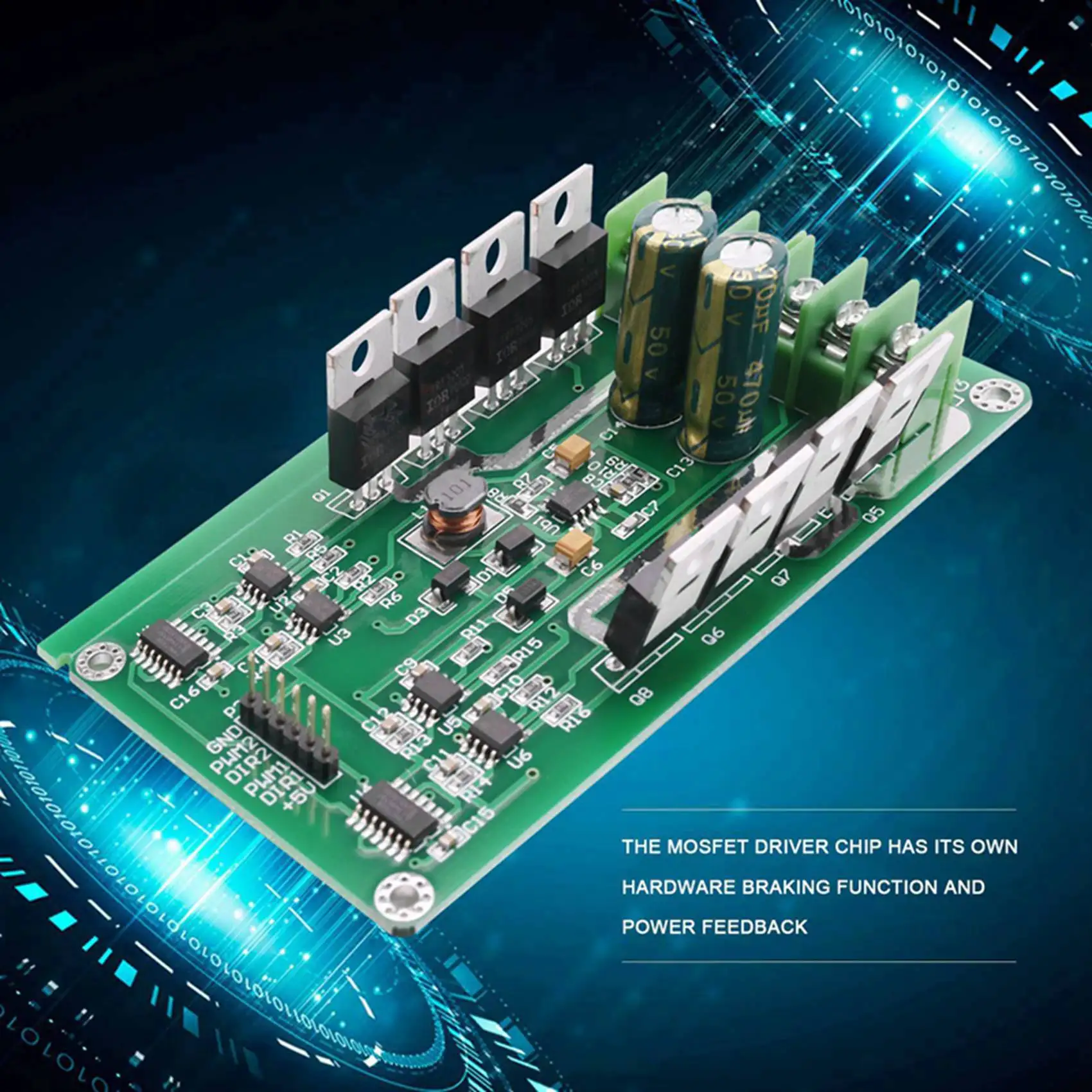 FUFU H-Bridge DC Dual Motor Driver PWM Module DC 3~36V 15A 30A IRF3205 High Power Control Board for Robot Smart Car