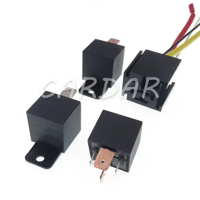 2set Waterproof Auto Relay DC 12V-60V 80A 4Pin Automotive Relay With Relay Connector