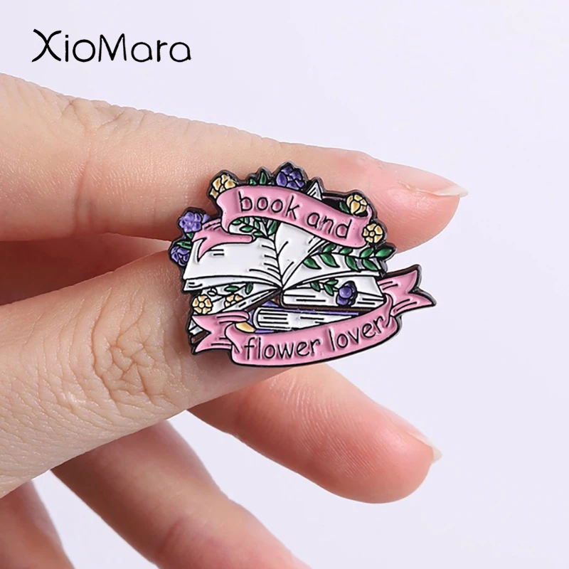 Book Lover Themed Enamel Pins Booktrovert Metal Brooches Fashion Lapel Badge Backpack Clothes Jewelry Gift for Friends