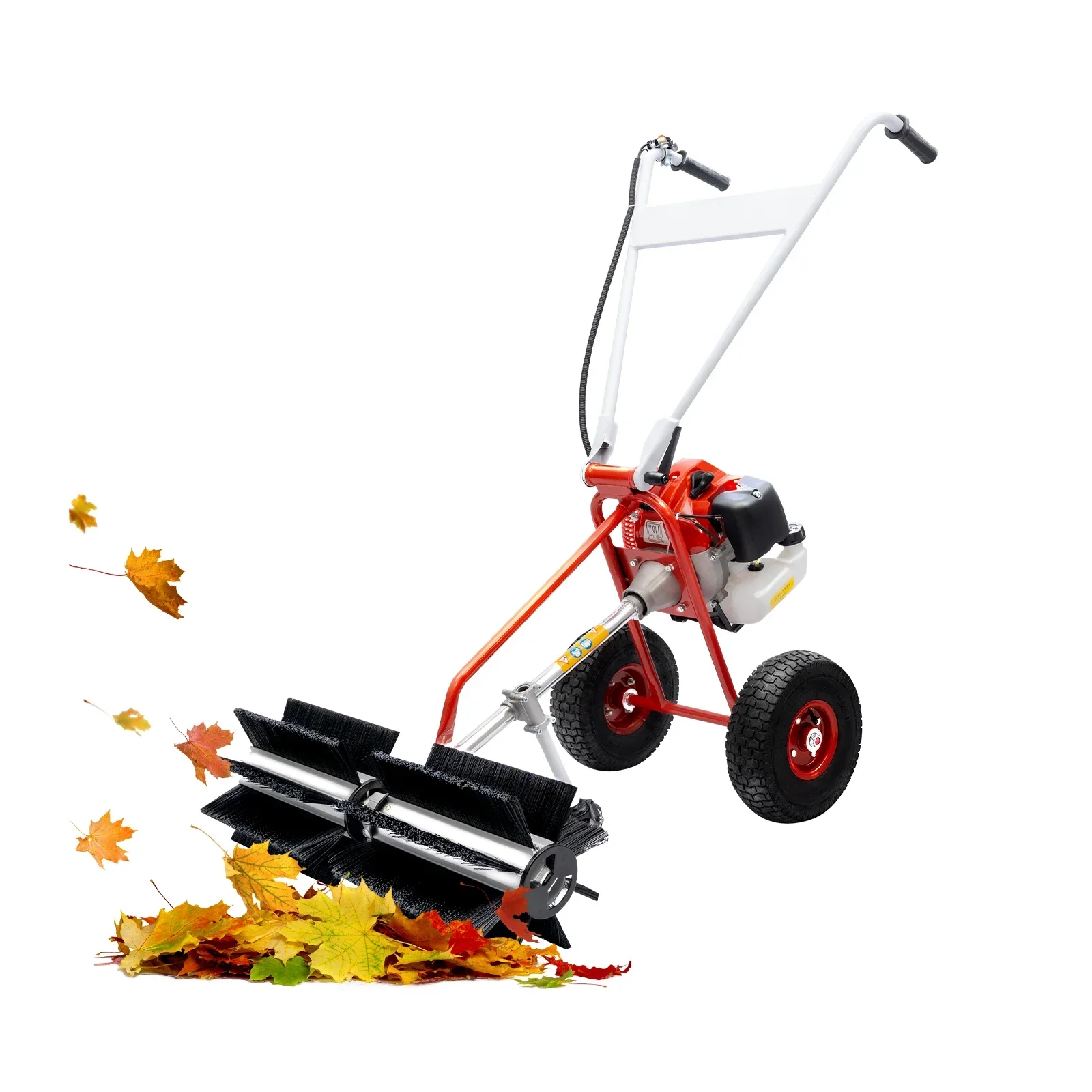 Grass Sweeper Portable 2-stroke 43cc Grass Brush Electric Broom Hand-held Lawn Sweeping Tool Gas Powered