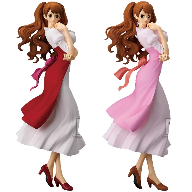 재고 있음 반다이 오리지널 애니메이션 원피스 샬롯 푸딩 액션 피규어 모델 장식 소년 수집 장난감 생일 크리스마스 선물