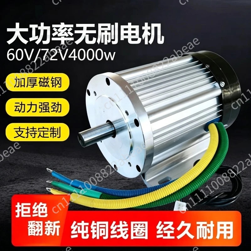 4000W DC Brushless Motor 48V 60V High Power for Electric Tricycle Cleaning Machine Lift Equipment