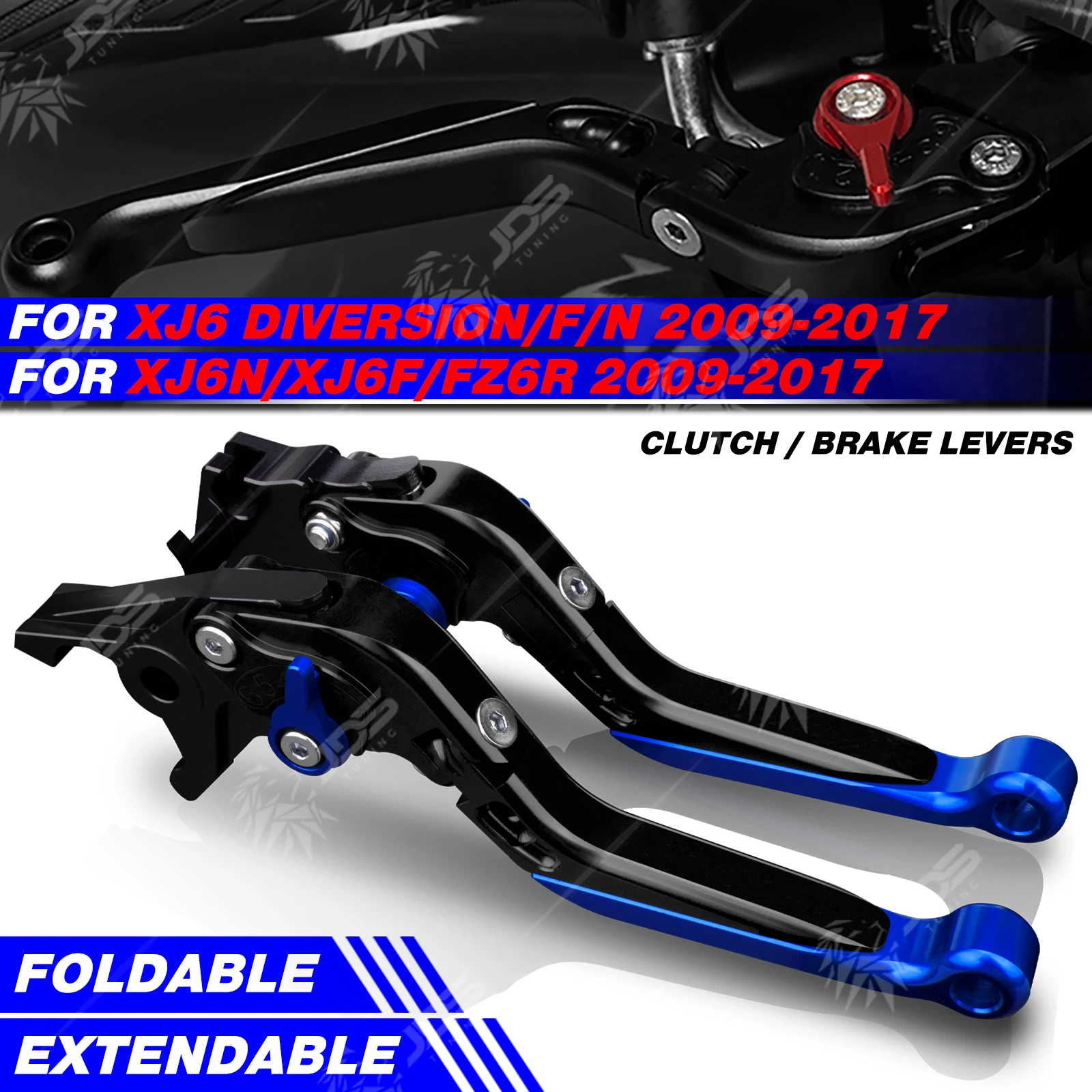 

For Yamaha XJ6 DIVERSION/F/N/XJ6F/XJ6N/FZ6R 2009-2017 Clutch Lever Brake Lever Set Foldable Handle Levers Accessories Parts
