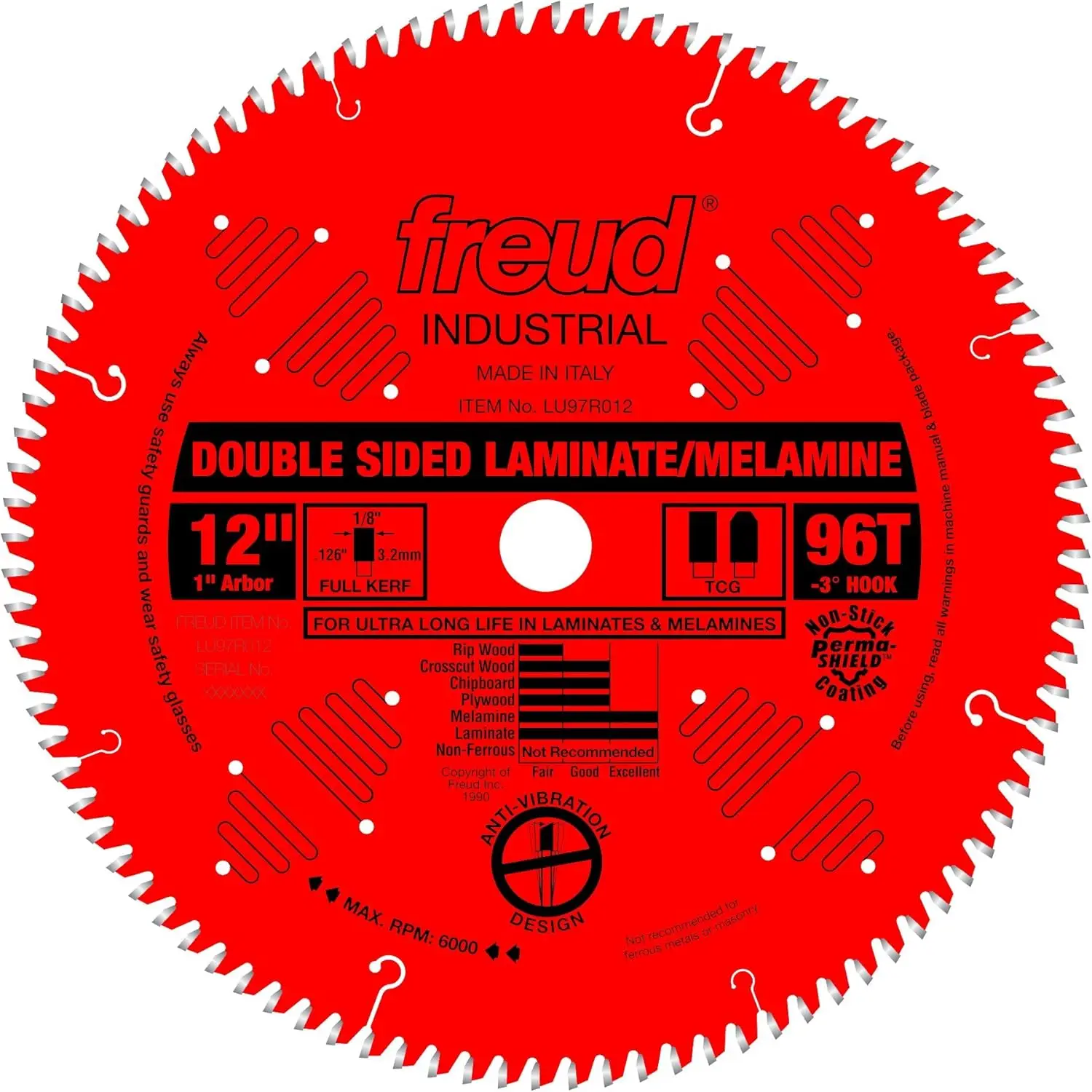 14: Hoja laminada/melamina de doble cara de 14" x 108T