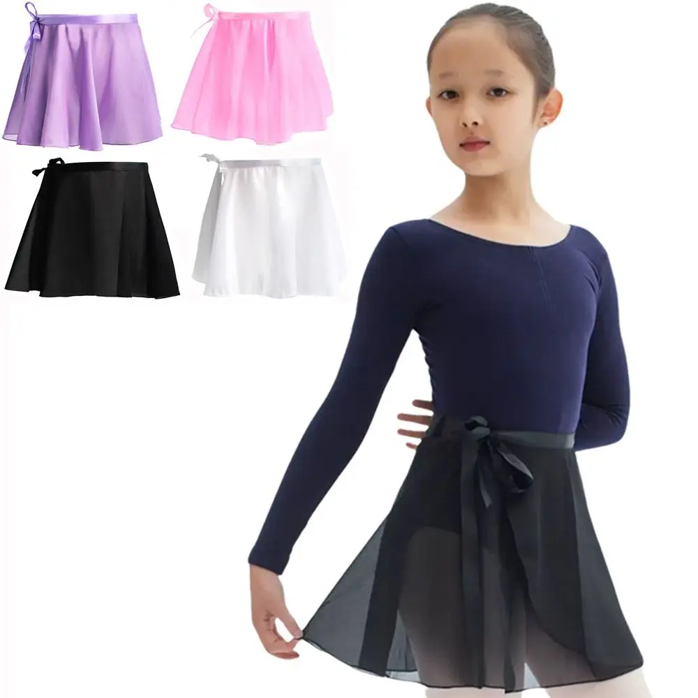 

New Lace-up Ballet Skirts Chiffon Solid Color Dance Skirts Miniskirts Tutu Unisex