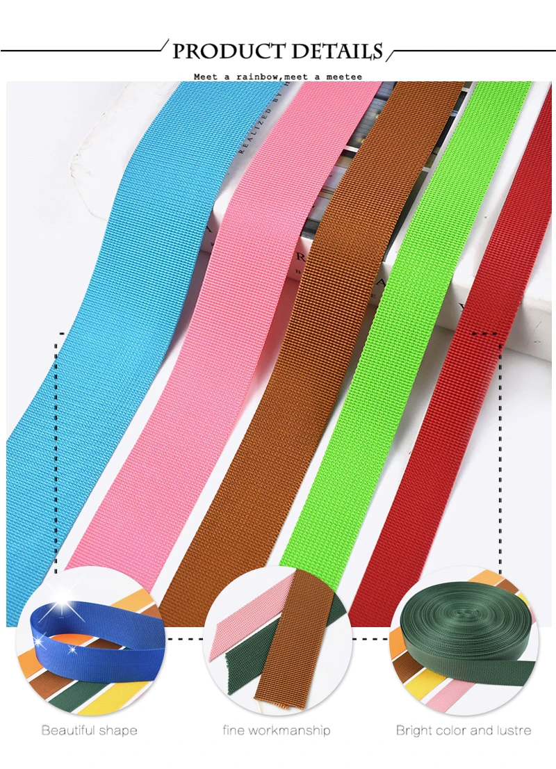 20 Meter 20/25/32/38/50 mm Nylon-Gurtband, 1 mm dick, Taschenband, Sicherheitsgurt, Zierband, Nähmaterial, Kleidung, DIY-Zubehör – Detail 5