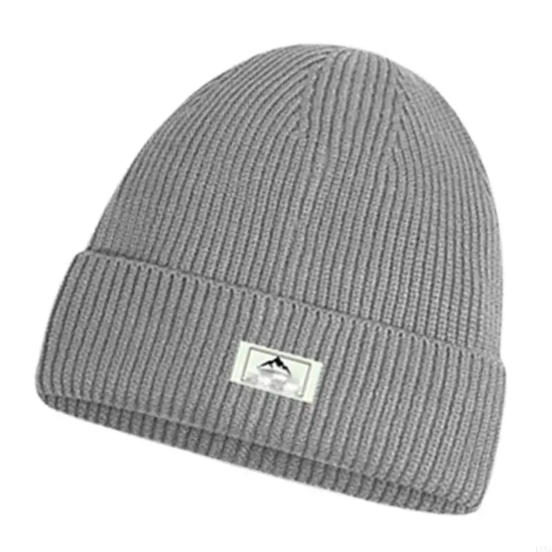 

L5YA Men's 2in1 Winter Headwear Balaclava Hat for Winter Activity Soft Stretchy Skull Hat for Outdoor Adventures Solid Color