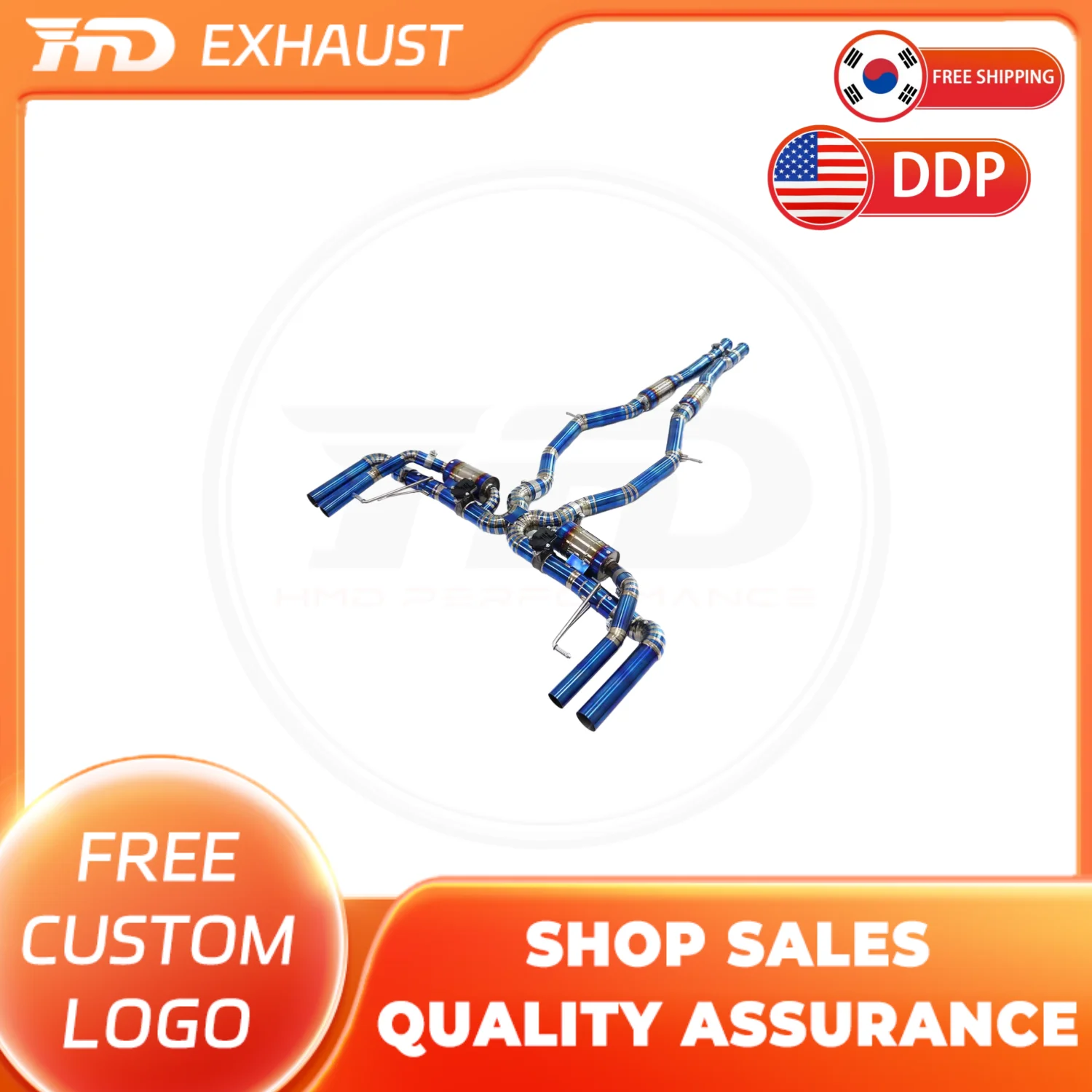 

HMD Hot sale System Performance Catback for Mercedes benz S63 Coupe C217 4.0T with valve Titanium Exhaust