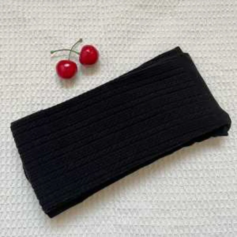 

Twist Legging Women's Outer Wear Spring Autumn Knitted Threaded Foot-stepping Pantyhose High-waisted Nine-point Leggings Black