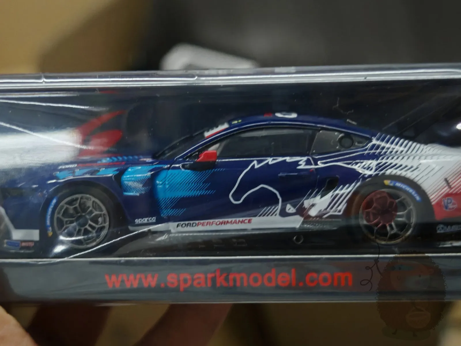 

Модель автомобиля Spark 1/43 Ford Mustang GT3 2023 из смолы, коллекционная, для взрослых, синего цвета, подарок для любителей хобби