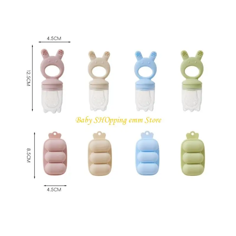 23GD Silicone Feeder For Baby With Freezer Tray Mold for Freeze Puree Breastmilk Molds for Baby Teething
