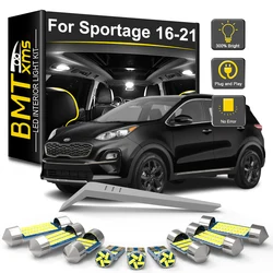 BMTxms 11PCS For KIA Sportage 4 2016 2017 2018 2019 2020 2021 Car LED Interior Lights Kit License Plate Bulb Lamp Accessories