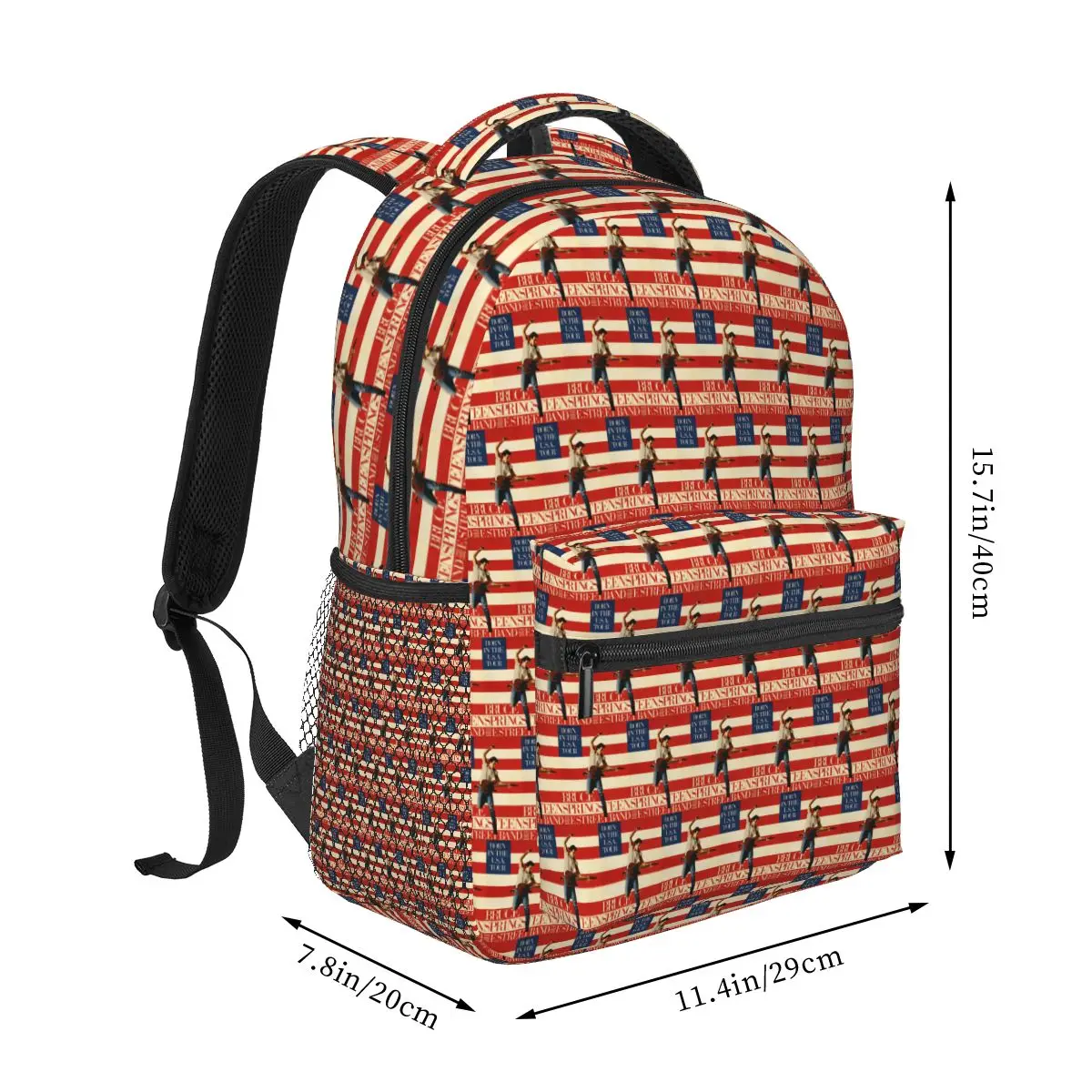 Bruce Springsteen Vintage Student Backpack School Bag Hiking Travel Daypack for Men Women Fashion Bookbag Shoulder Bags