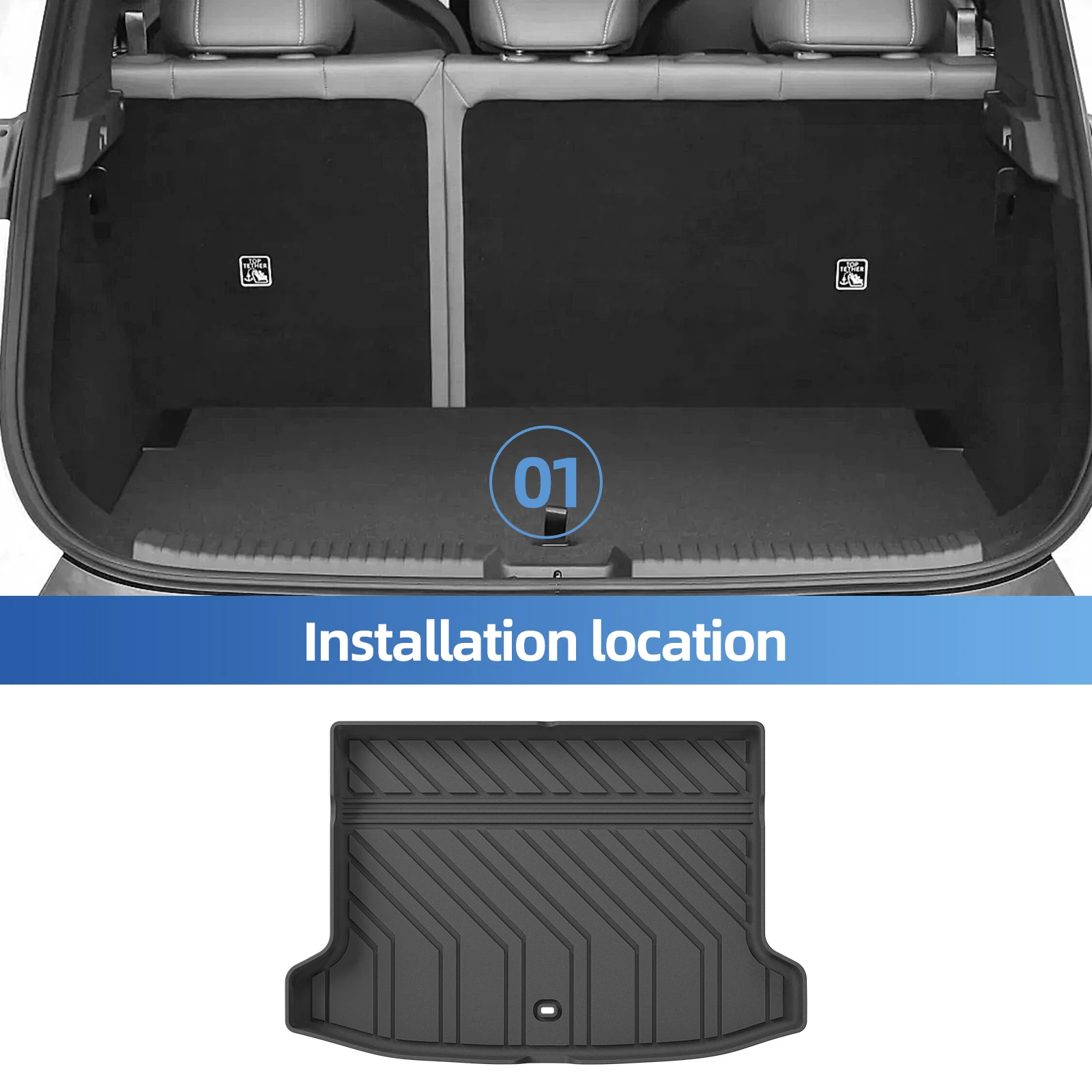Smabee Left Drive for Lynk & Co Z20/Lynk & Co 02  2025 2026 EV RWD SUV Car All-weather Floor Mat Trunk Pad Accessories Blak