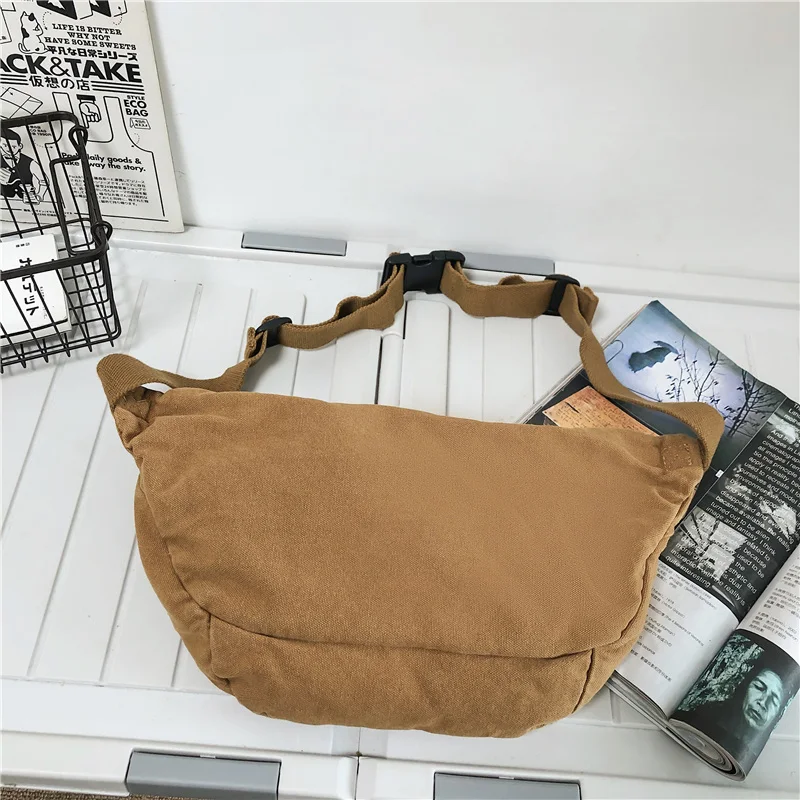 Fashion Trend Waist Bags Unisex Canvas Chest packs Phone Pack Street Hip hop Belt Bags Large capacity Ladies Crossbody Chest Bag