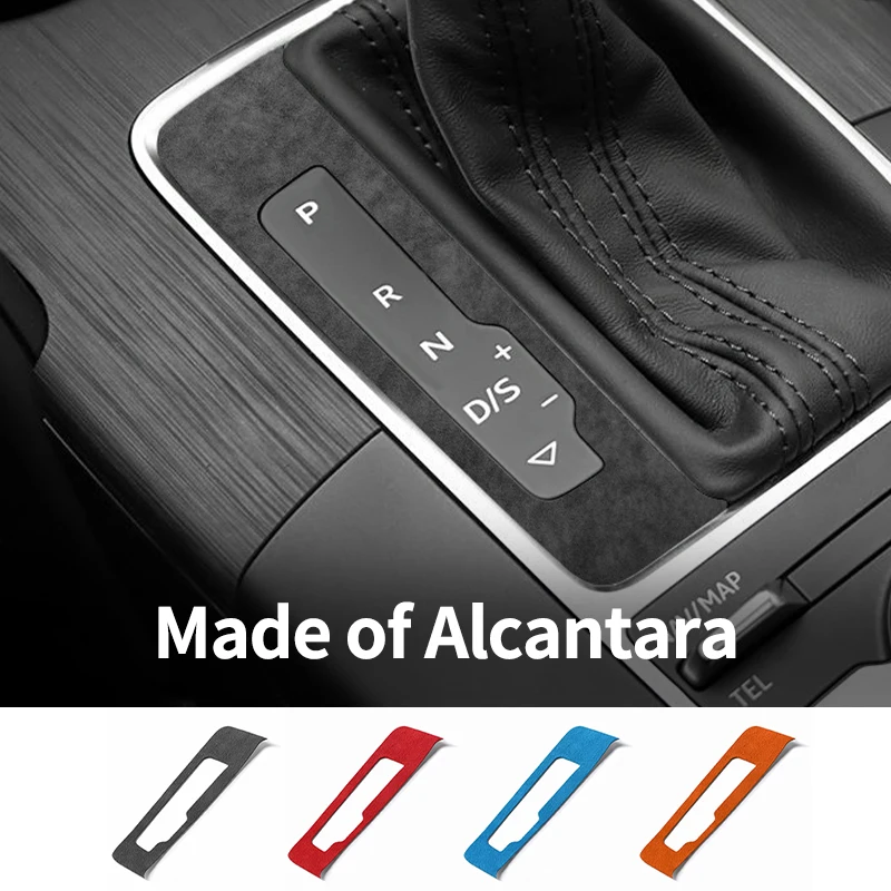 For Audi Sport 8V A3 S3 (2014-2019) Gear Shifter Cover Panel Trim Stickers Made of Alcantara Car Interior Tuning Accessories view 4
