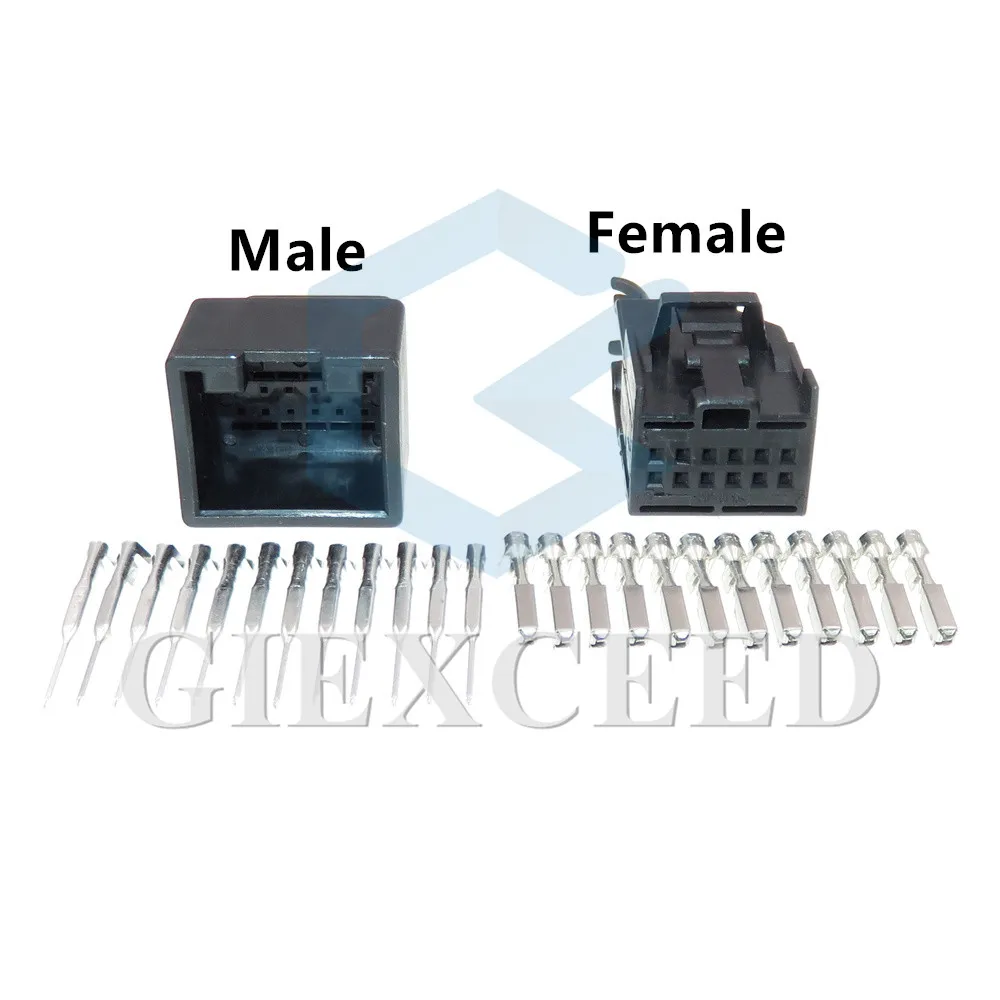 Enchufe eléctrico para automóvil de 12 Pines, carcasa de plástico, montaje de CA macho y hembra, sin sellado, 1-1534096-1, 8E0972112A, 1 Juego
