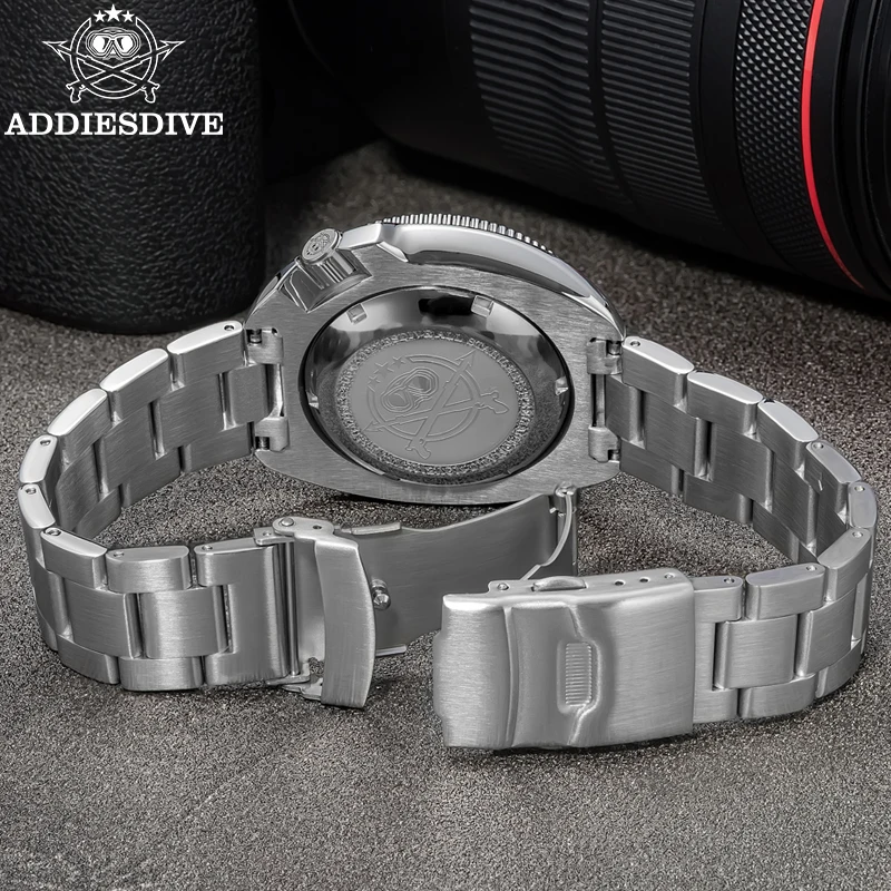 Addiesdive mergulhador relógio de luxo safira ar revestido nh35 automático 20bar à prova dwaterproof água relógio masculino novo ad2081 relógios masculinos luminosos