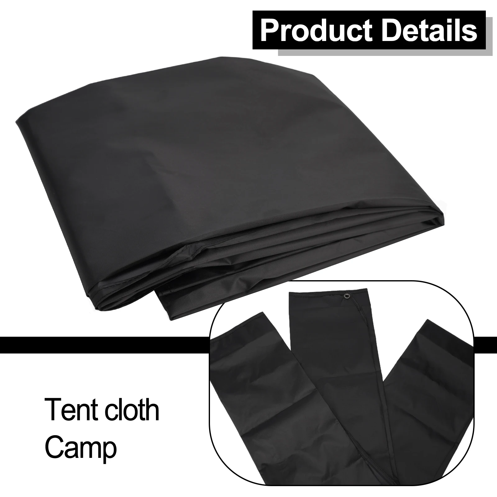 

New Footprint Part Lightweight Multifunction Outdoor Portable 210D Oxford Cloth Black Camping Tent Floor Cloth