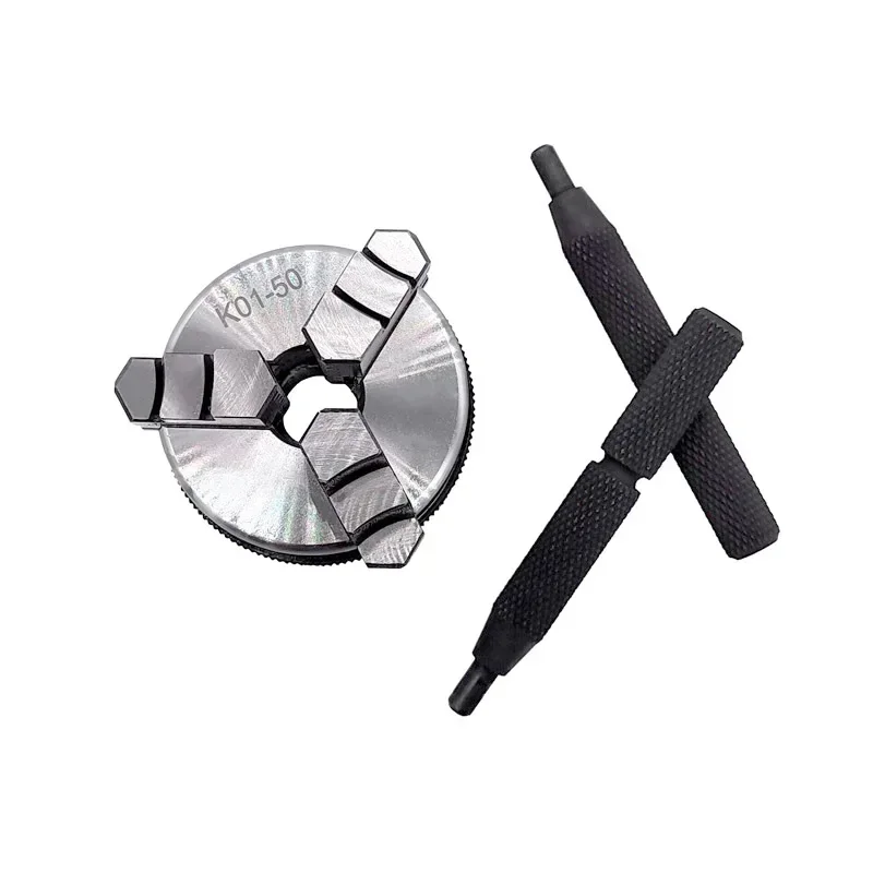 

Hot SalesHot SalesK01-50 Lathe Mini Chuck 3 Jaws Woodworking Hand Chuck With Mounting Thread Screw Rod Self-Centering Lathe Chuc