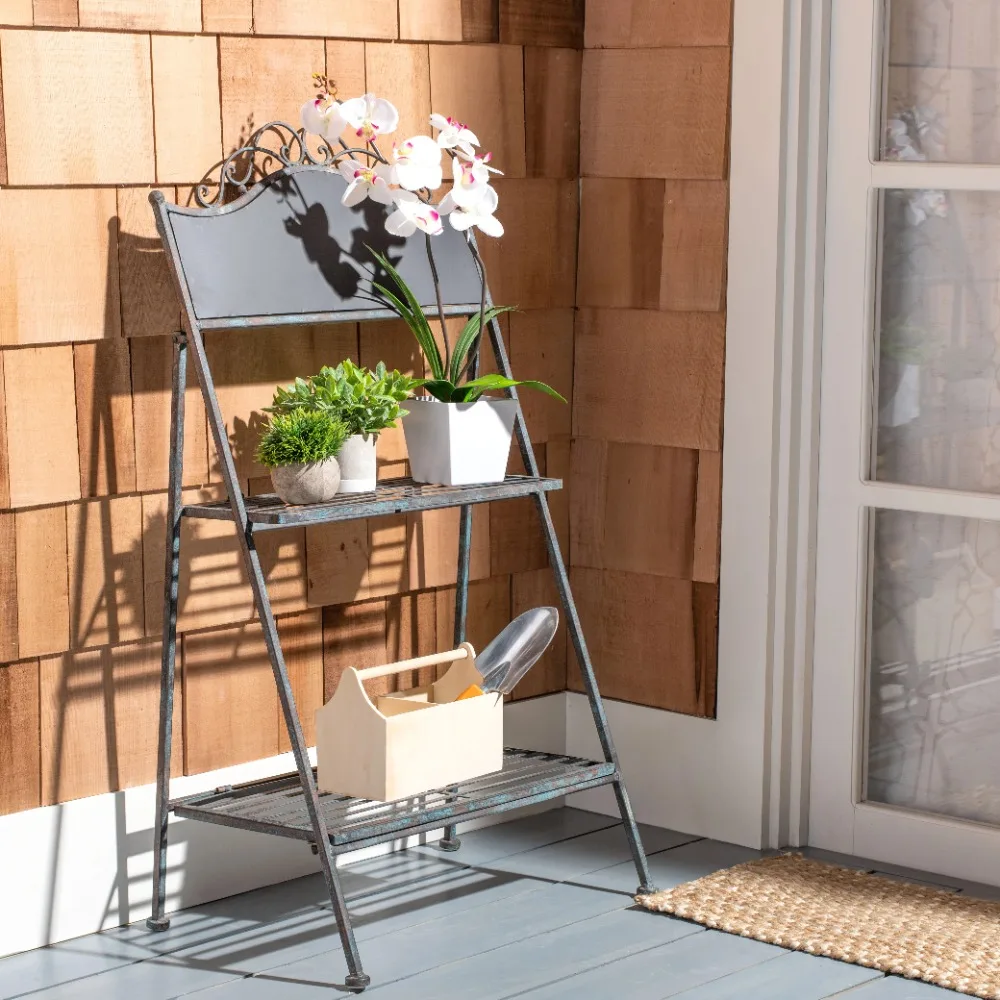 

Shelf Organizer Outdoor Plant Stand Reddish Brown/Blue Wash Free Shipping Wall Shelf for Plants Home Garden Shelves Rack Storage