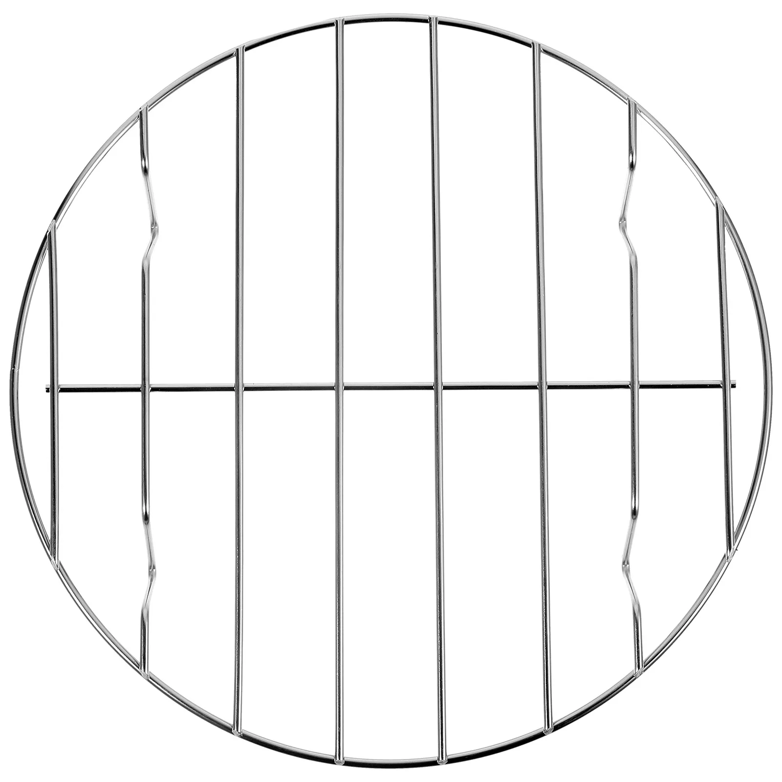 

Stainless Steel Round Grill Rack 20Cm Meat Fish Vegetable Roast Bbq Net Rack Pizza Baking Tool Dishwasher Safe No Black Tray