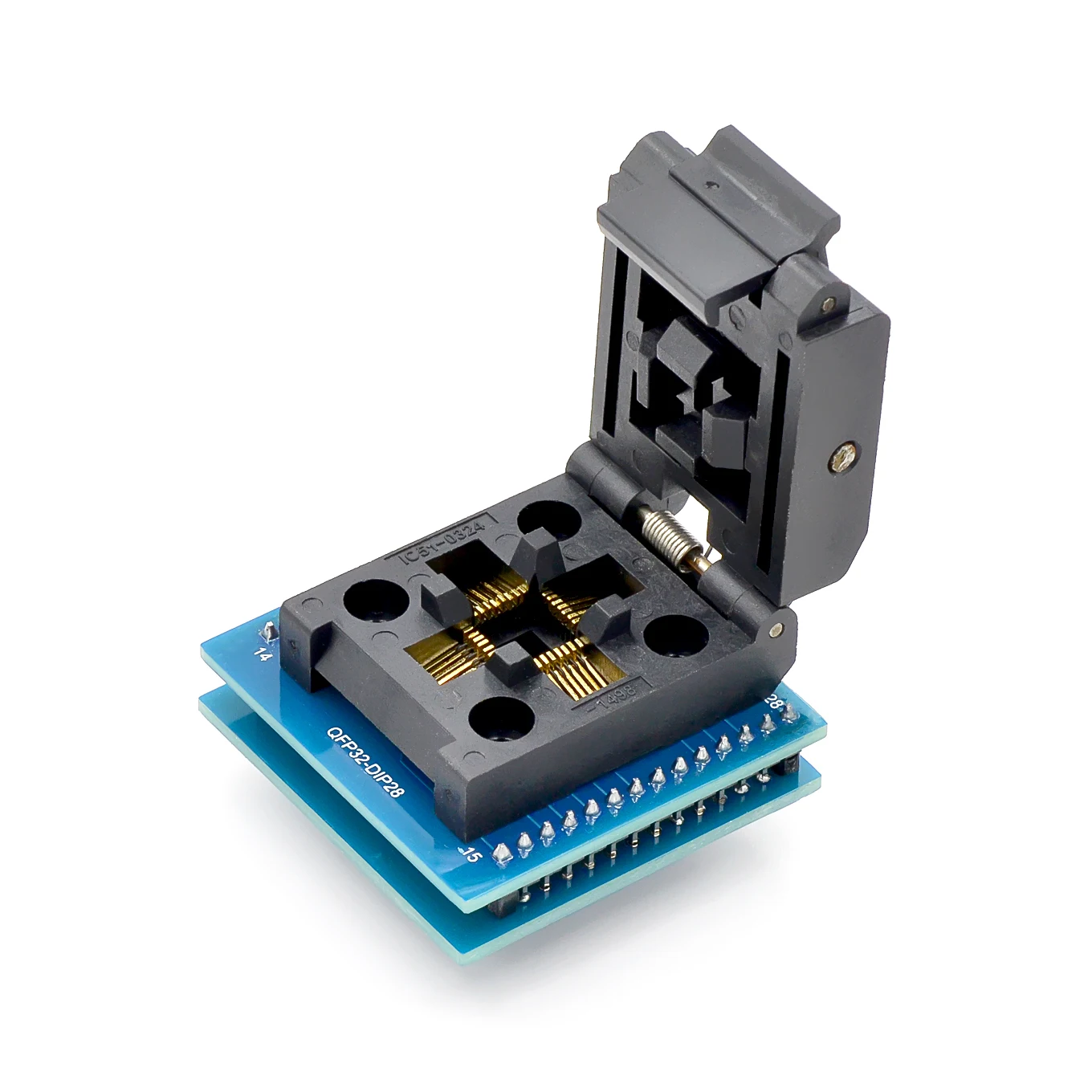TQFP32 QFP32 TO DIP28 IC Programmer Adapter Chip Test Socket Burning Seat Integrated Circuits